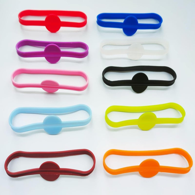 YFLife Drink Markers Silicone 24pcs, Wine Glass Charms for Party Glasses Cups Cans Dentification, Glass Markers for Drinks, Strip Tag Marker for Beer Bottle Mug Jar, Cocktail Party Solution - Image 5